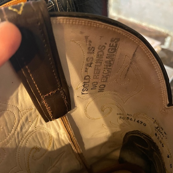 Tony Lama Vintage El Rey Collection Exotic Alligator Western Cowboy Boots Size 9 - Picture 14 of 15